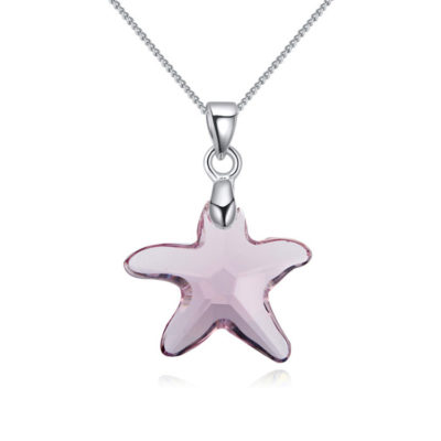 Collier etoile de mer violet