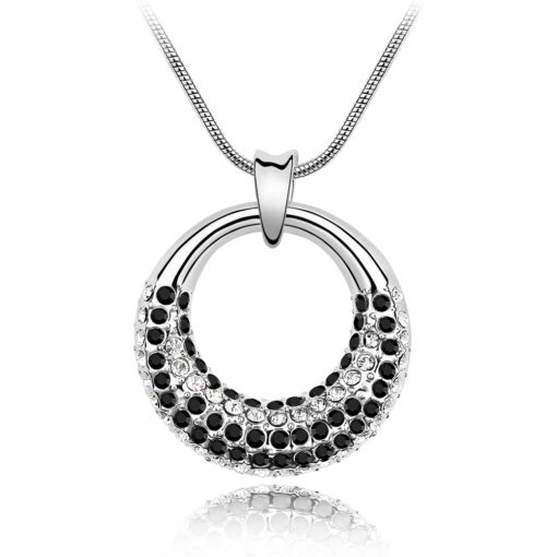 Collier anneau brillant noir