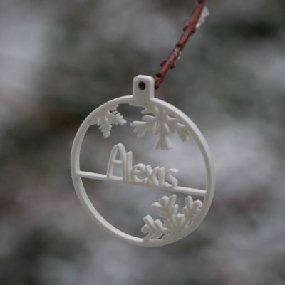 Boule de Noël avec prénom (personnalisable)