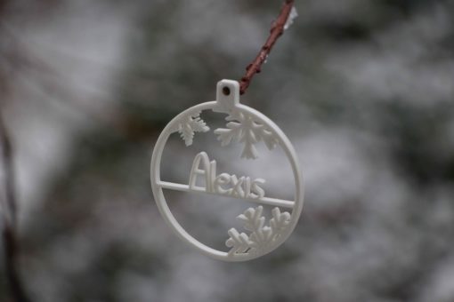 Boule de Noël avec prénom (personnalisable)
